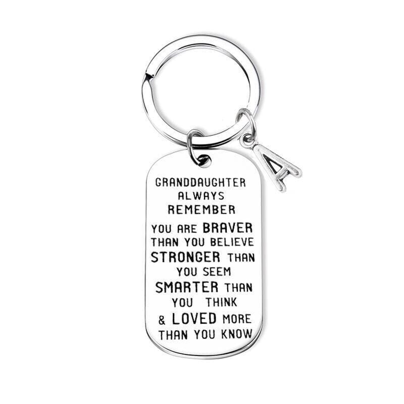 💓 To My Grandson Granddaughter  Gift Lettering Keychain