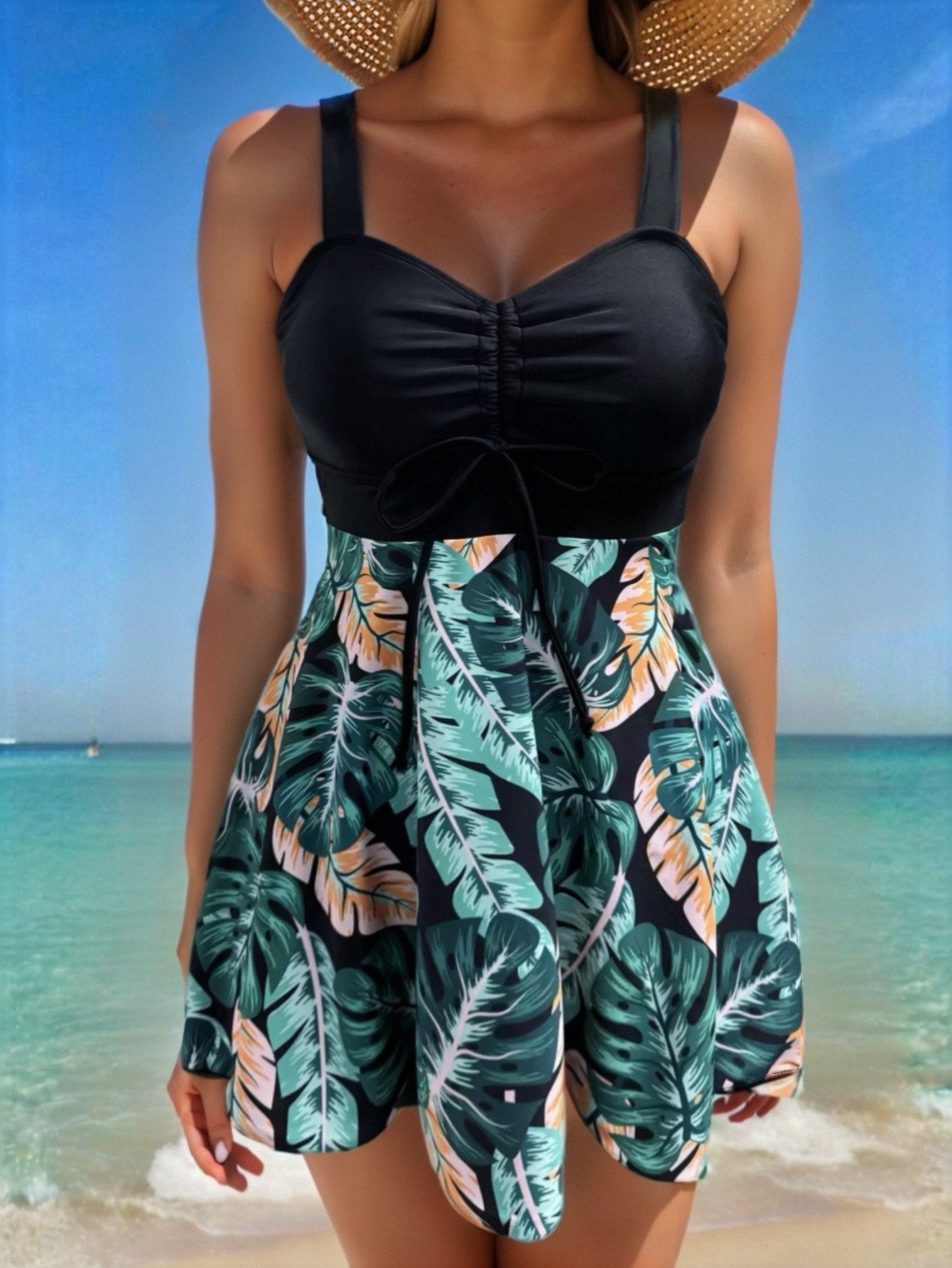 🔥👙Women's V Neck Swimdress