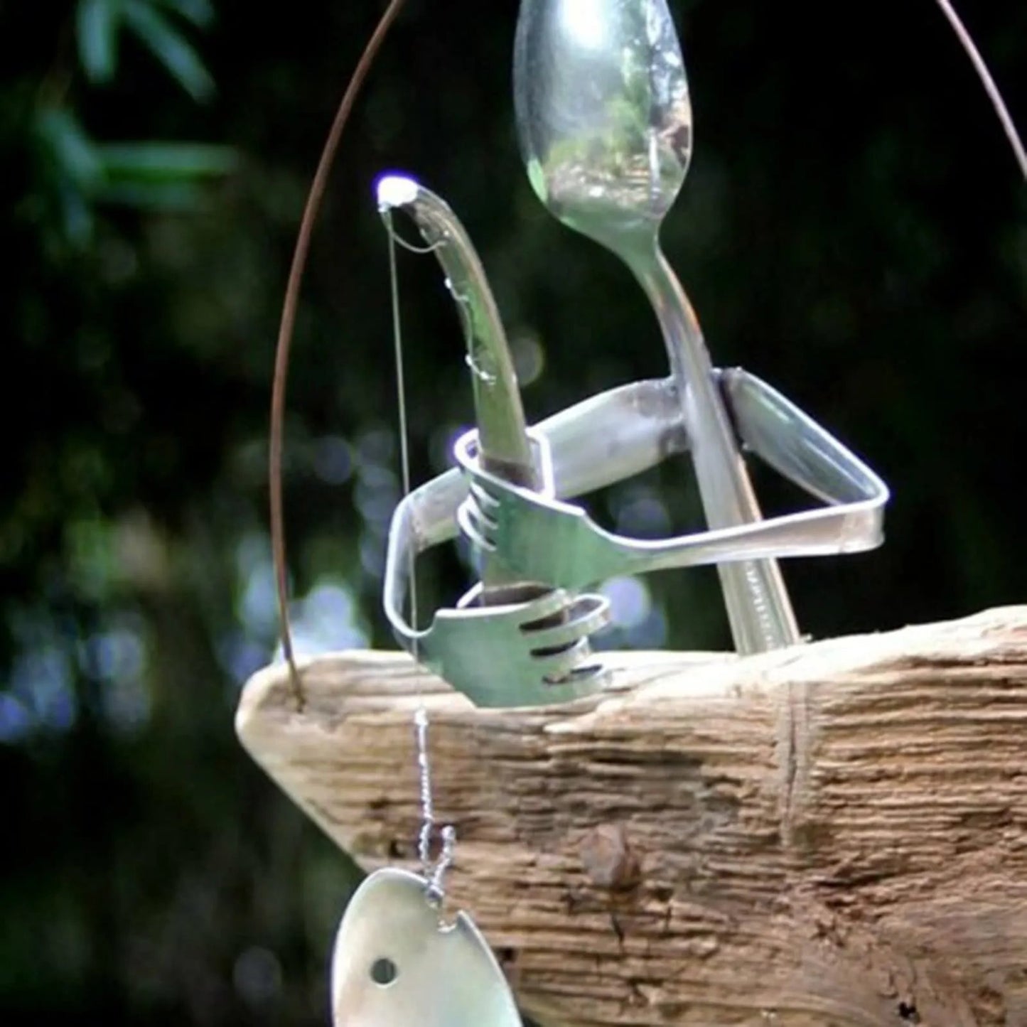 ❤️Handcrafted Fisherman's Spoon Fish Sculpture Wind Chime