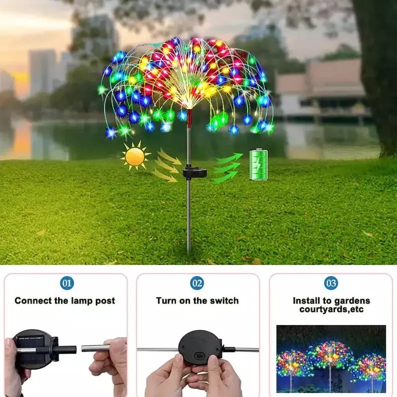 🎁Waterproof  Solar Garden Fireworks Lamp