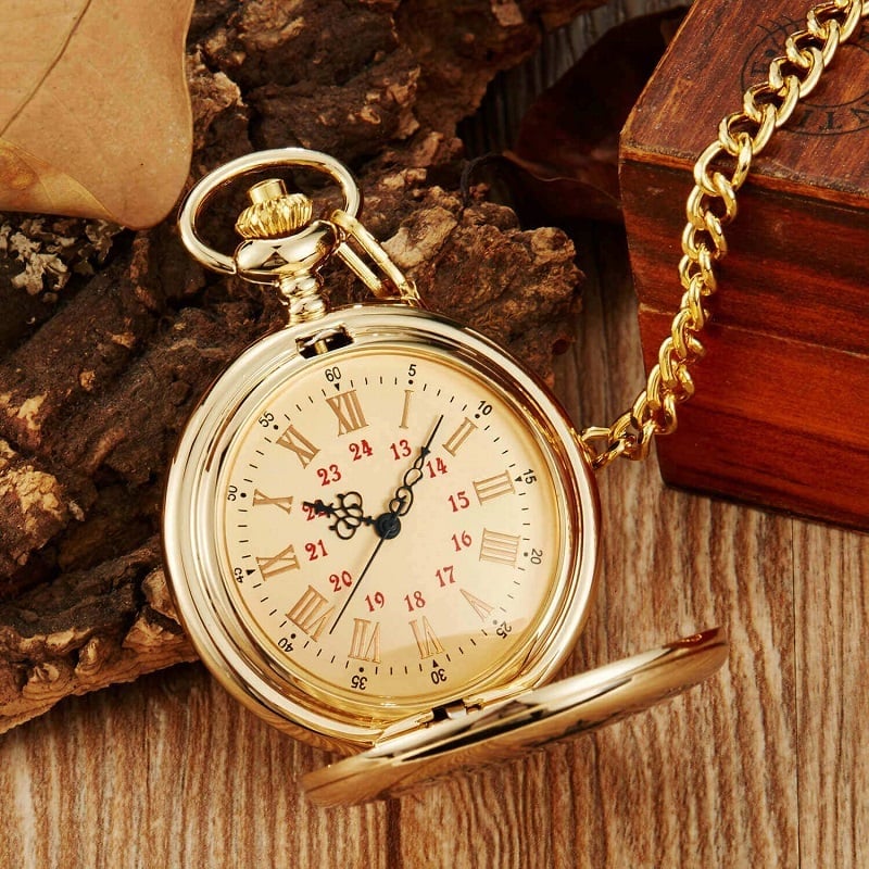 "TO MY SON/ DAUGHTER/ DAD" Quartz Pocket Chain Watch