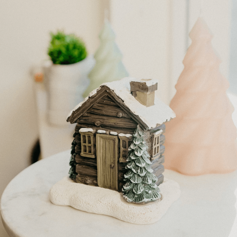 🏠Log Cabin Incense Burner with Smoking Chimney🎄Perfect Christmas Gift