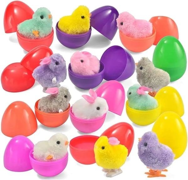 🎁12Pcs Wind Up Toy Prefilled Easter Eggs