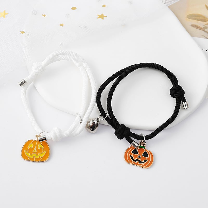 Cute Halloween Heart Magnetic Couple Matching Bracelet