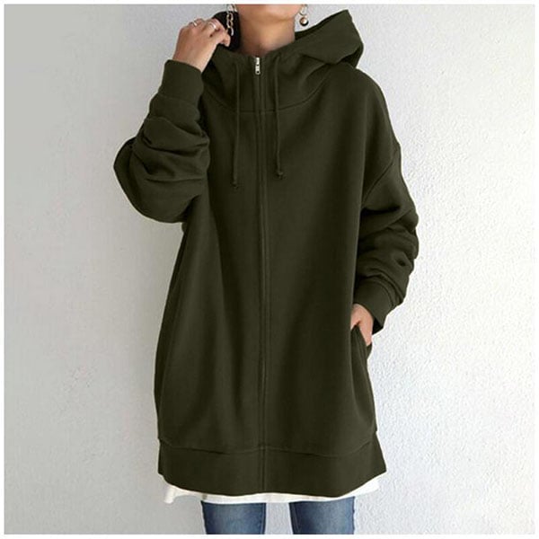 Women's Autumn/Winter Zipper Hooded Sweater