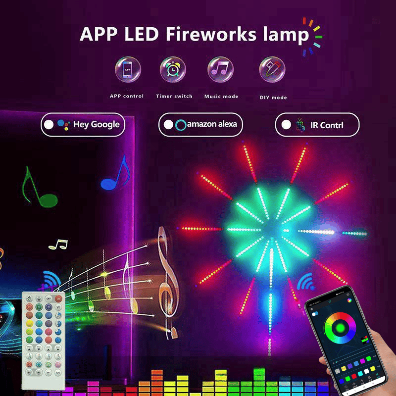 🎅Firework LED Lights