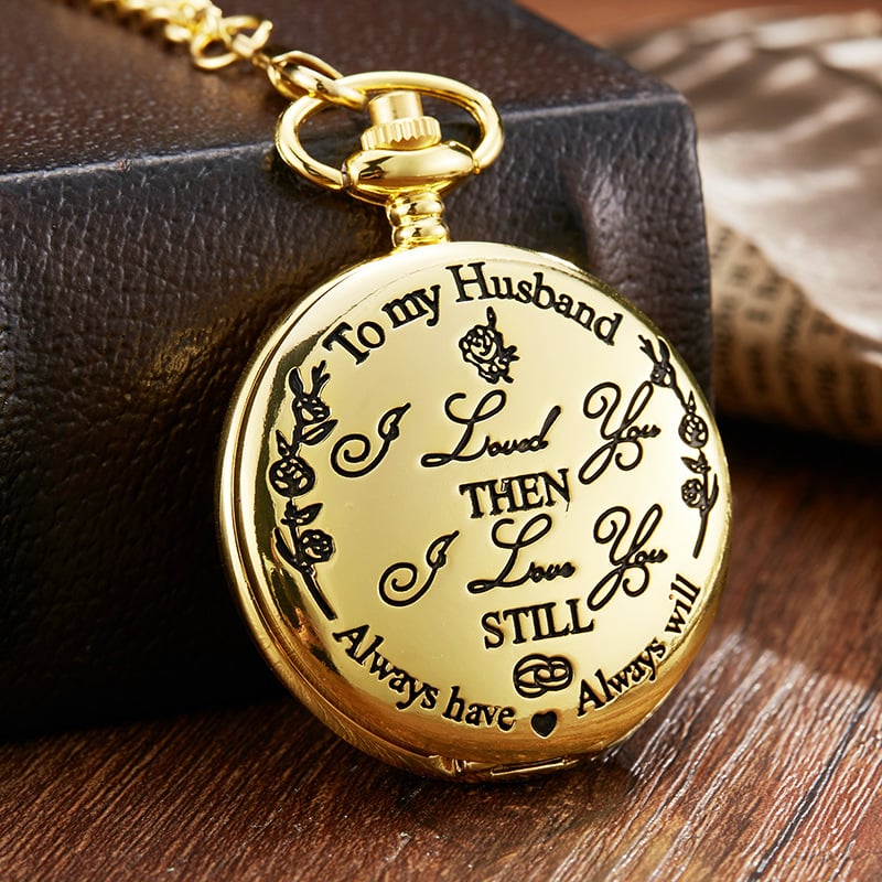 "TO MY SON/ DAUGHTER/ DAD" Quartz Pocket Chain Watch