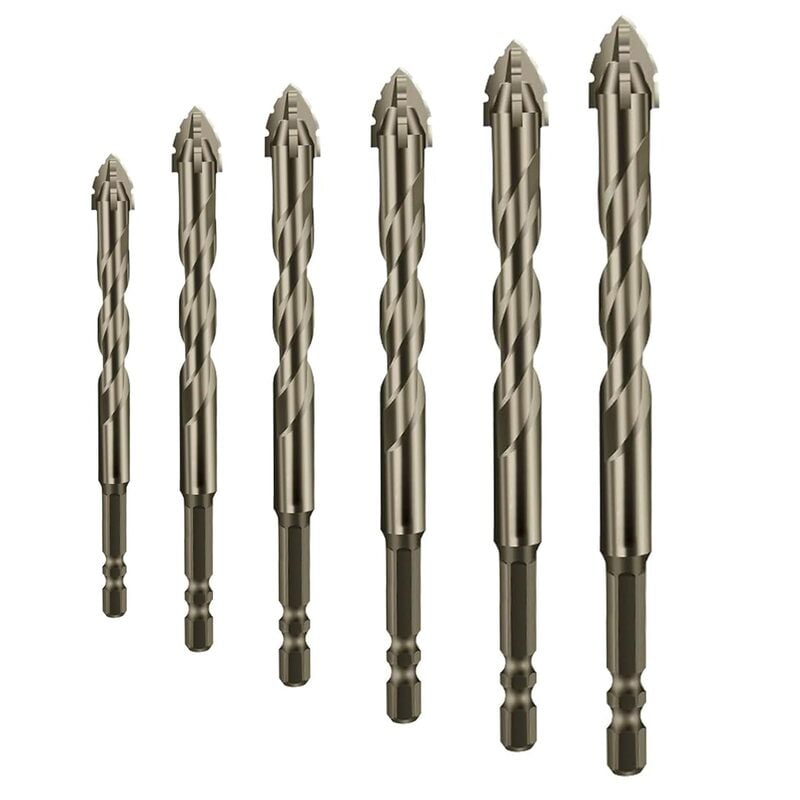 New Four-Flute Sawtooth Eccentric Drill Bit Set(1 Set 6 PCS)