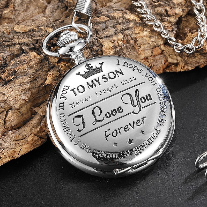 "TO MY SON/ DAUGHTER/ DAD" Quartz Pocket Chain Watch