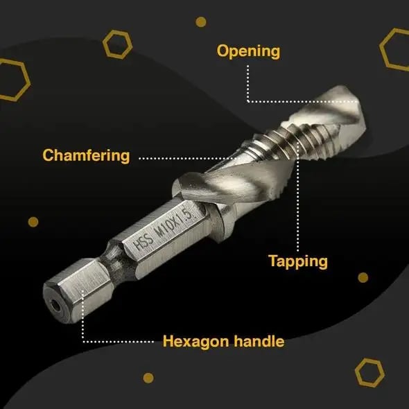 🔥Thread Tap Drill Bits 6Pcs Set