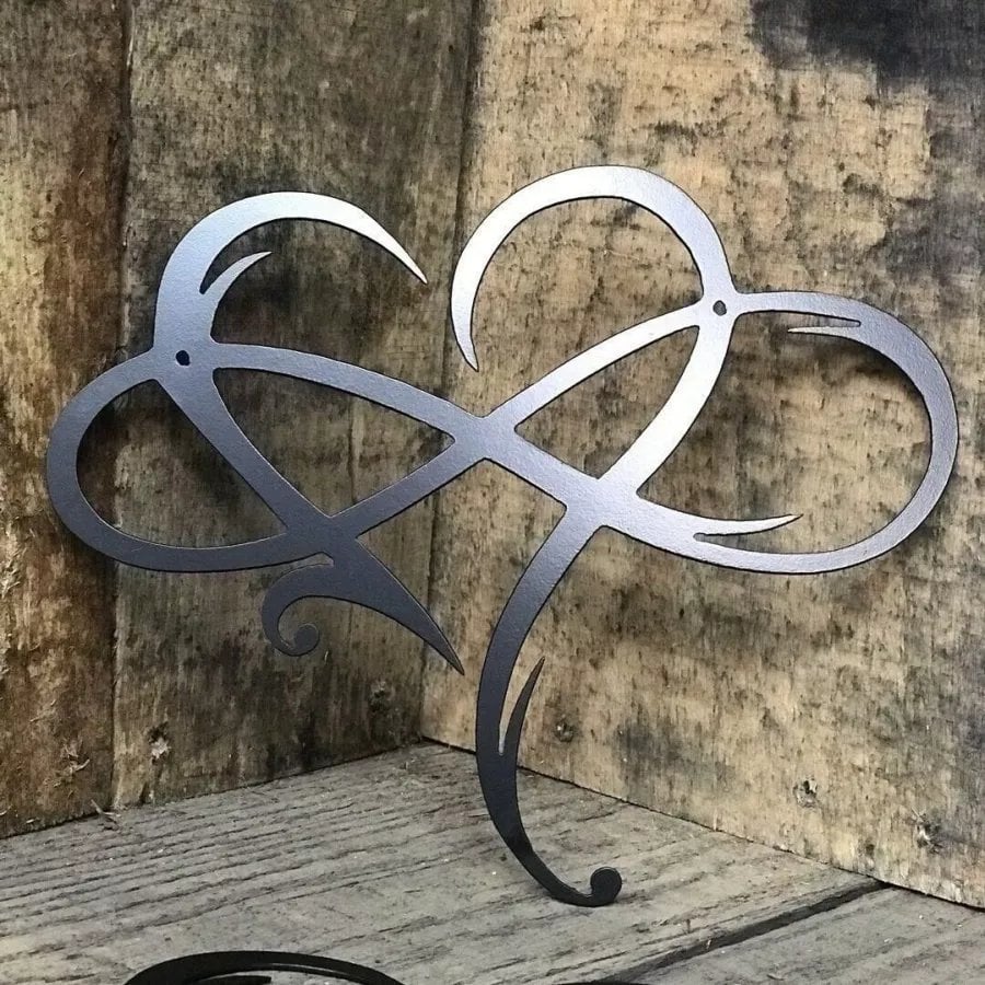 💞 Infinity heart - Steel wall decor Metal Wall art