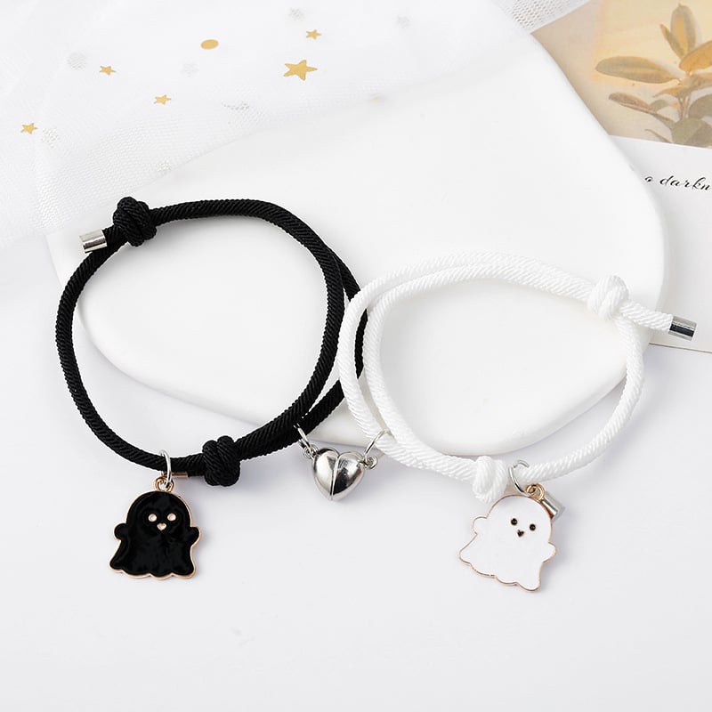 Cute Halloween Heart Magnetic Couple Matching Bracelet