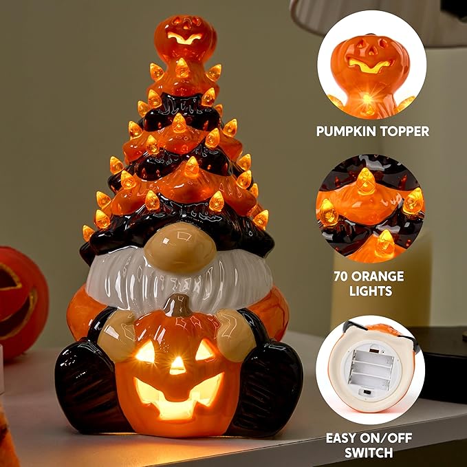 🔥Halloween ceramic dwarf decoration with light