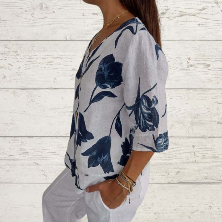 💕Mother's Day Hot Sale 49% OFF🌷Printed V-neck Tunic Top🌷