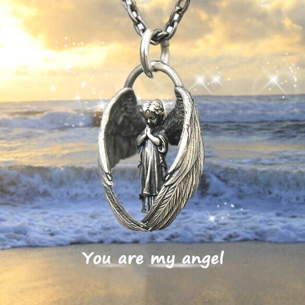 🔥 - Praying Angel Pendant Necklace - You are my angel