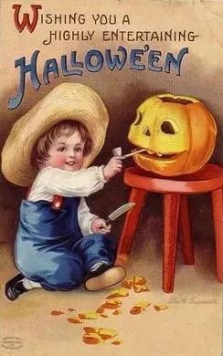 🎃🎁Vintage Halloween Postcard ( 24 pcs )