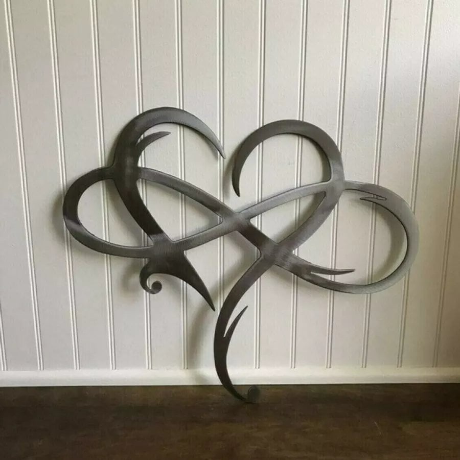 💞 Infinity heart - Steel wall decor Metal Wall art