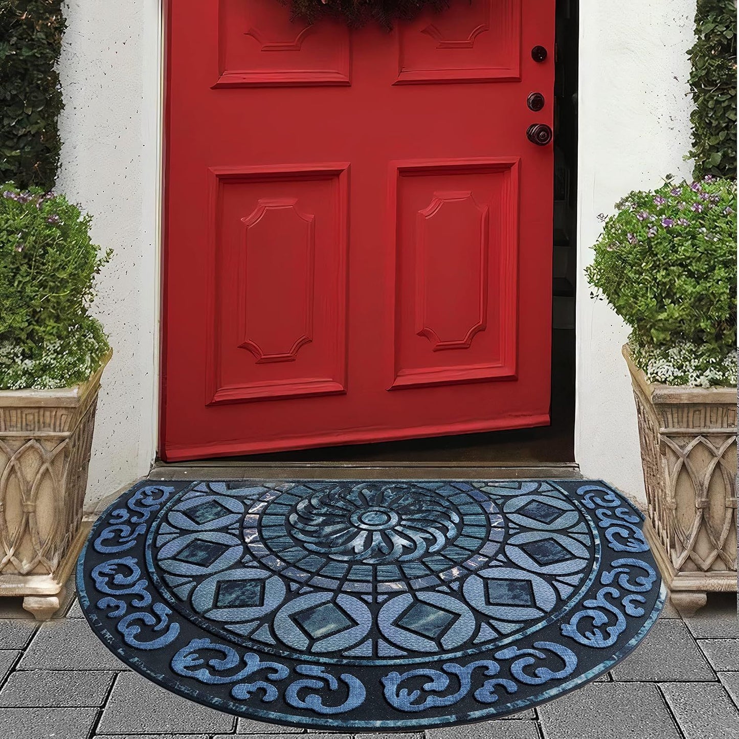 🎁💖Boho Style Semicircular Door Mat - Non Slip Soft Floor Carpet