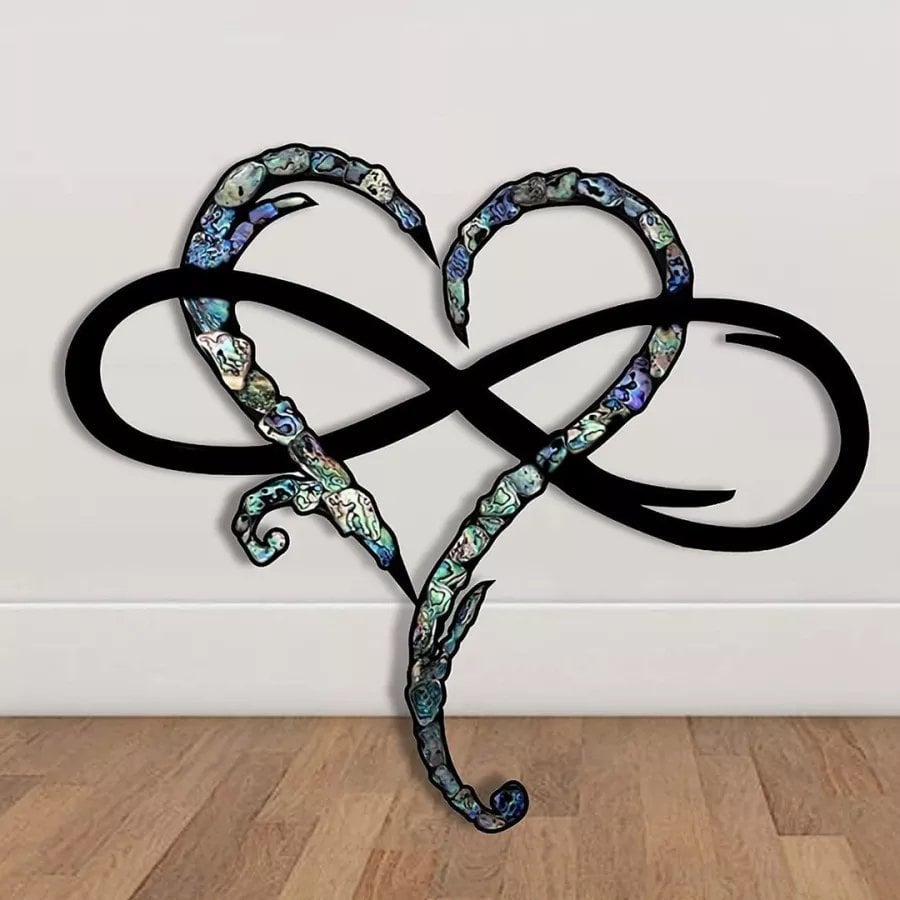 💞 Infinity heart - Steel wall decor Metal Wall art