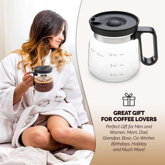💕💖☕ 16 Oz Glass Coffee Mug – Coffee Pot Style