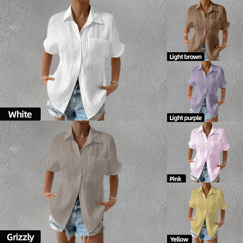 Crew Neck Lace Casual Loose Shirt