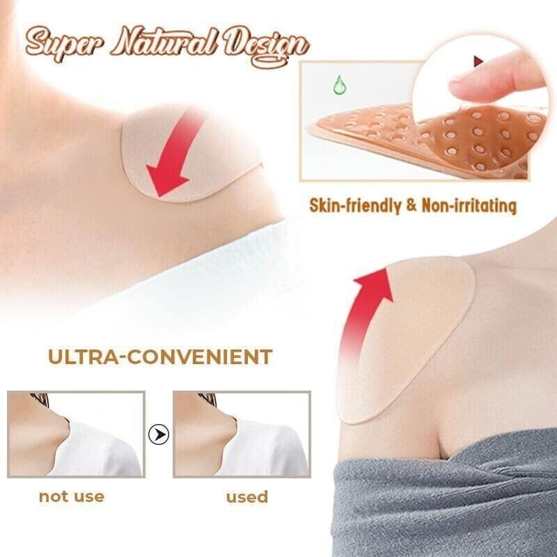 Naturally Silicone -Transparent Anti-slip Shoulder Pads