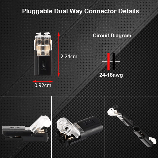 Double - Wire Plug-in Connector With Locking Buckle