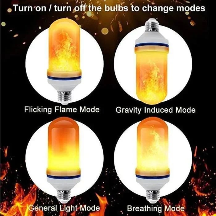 LED Flame Effect Light Bulb-With Gravity Sensing Effect