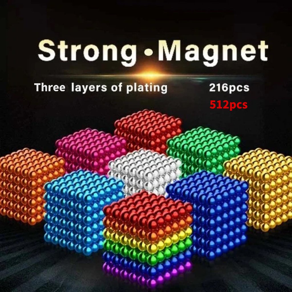 (❤️) Multi Colored  216 Pcs/ 512 Pcs Magnetic Balls,🎁Buy More Save More🎁