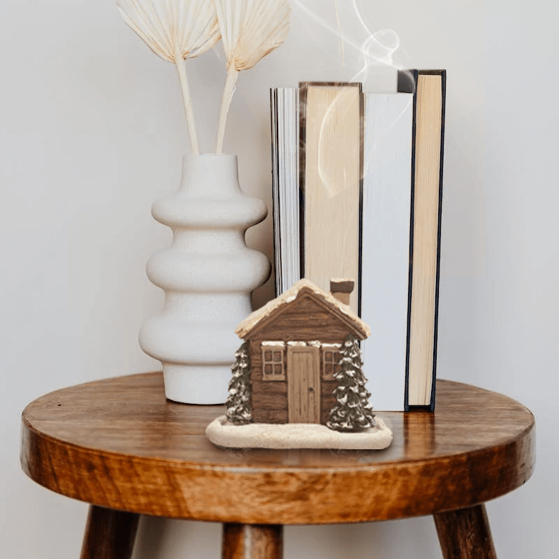 🏠Log Cabin Incense Burner with Smoking Chimney🎄Perfect Christmas Gift