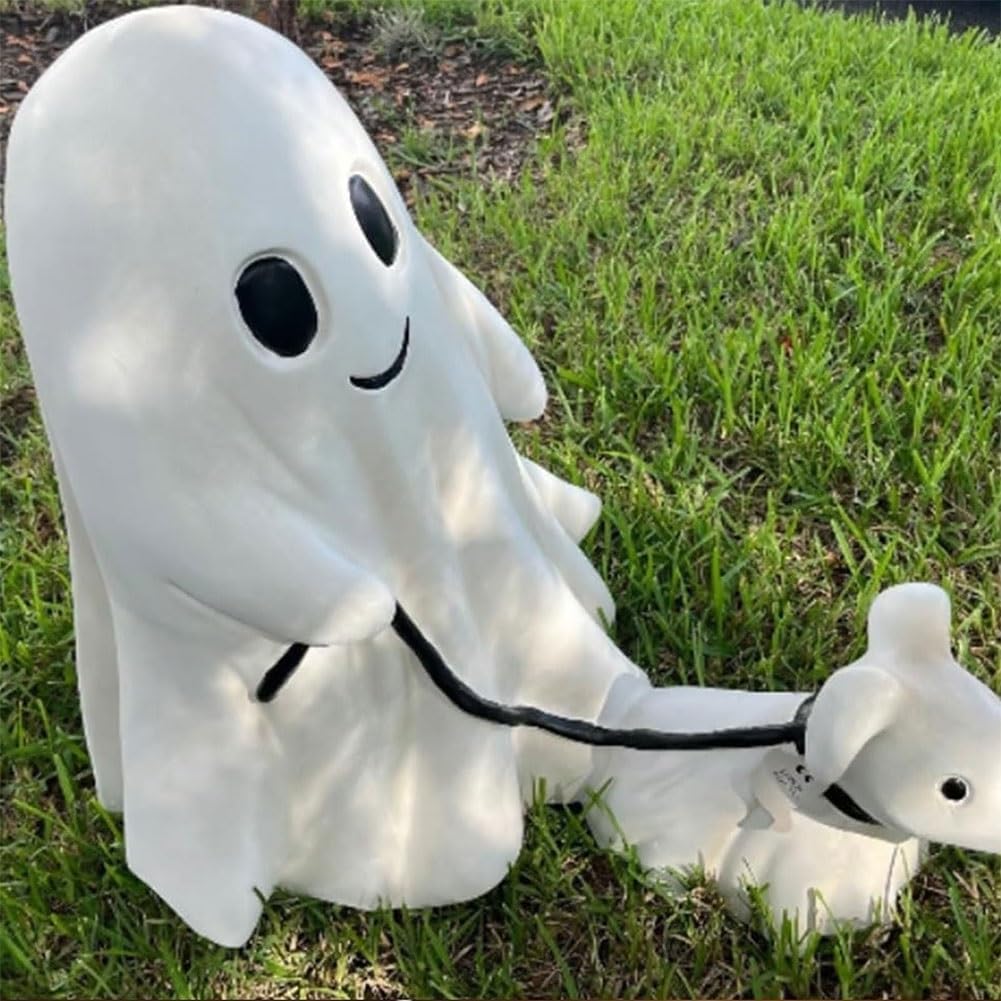 ✨Ghost Walking Dog Statue 👻🔥