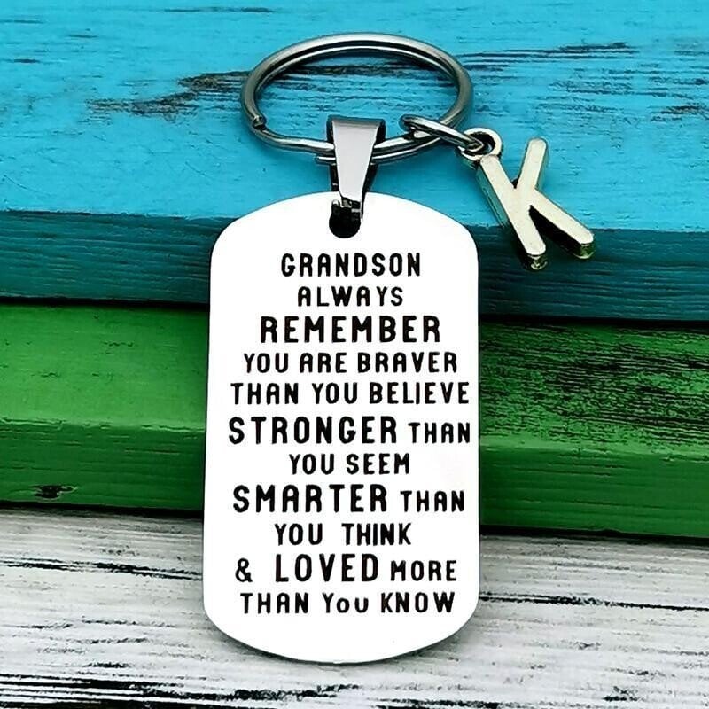 💓 To My Grandson Granddaughter  Gift Lettering Keychain