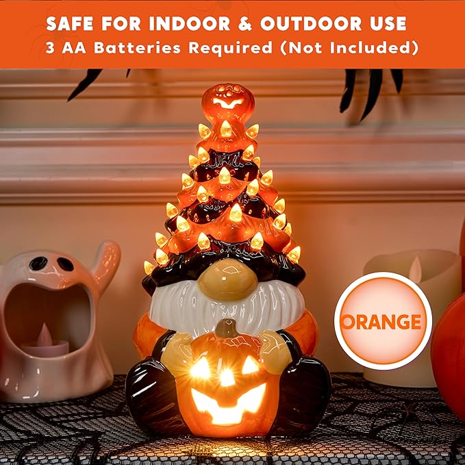 🔥Halloween ceramic dwarf decoration with light