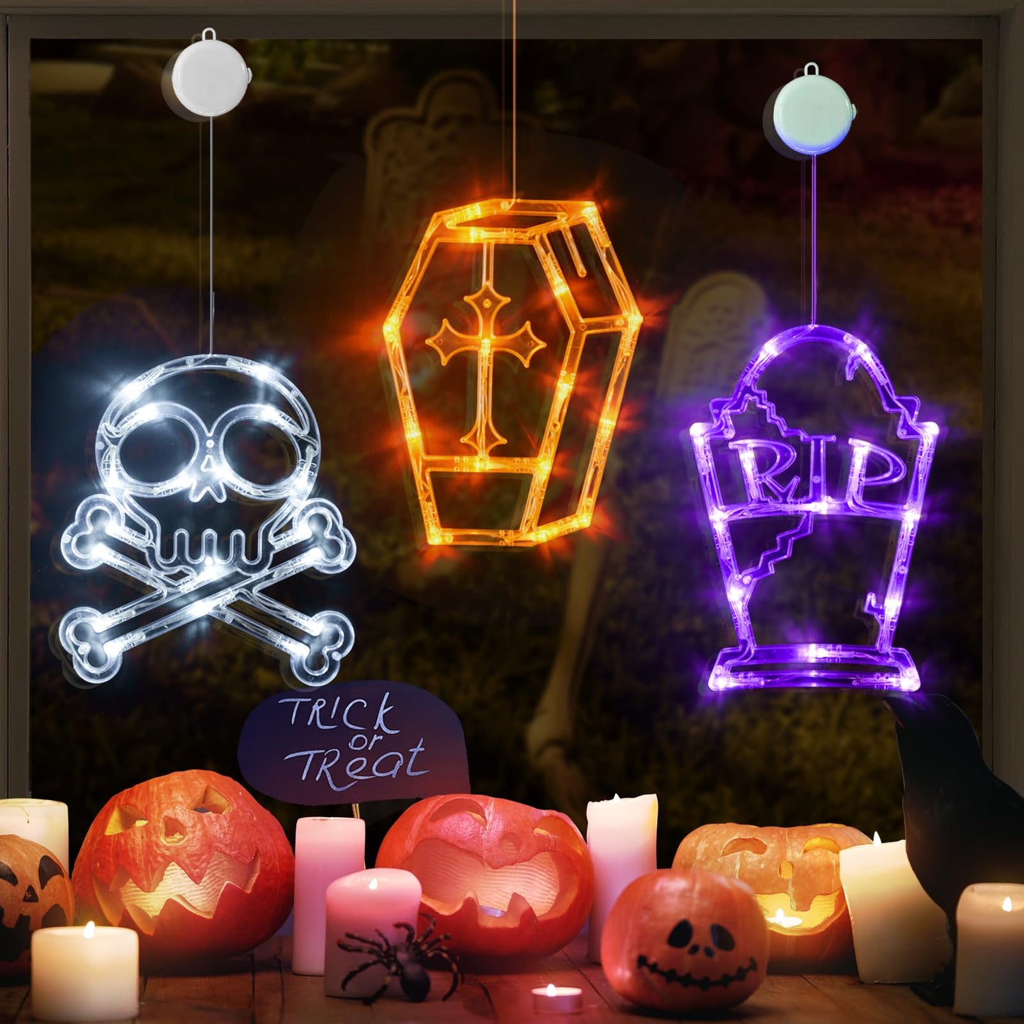 ✨ Upgrade Halloween Window Lights  Decorations