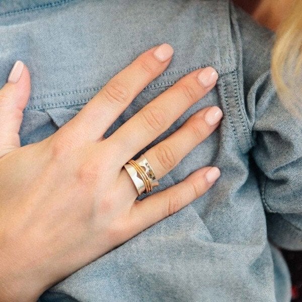 🔥Silver Retro Love Heart Ring💕