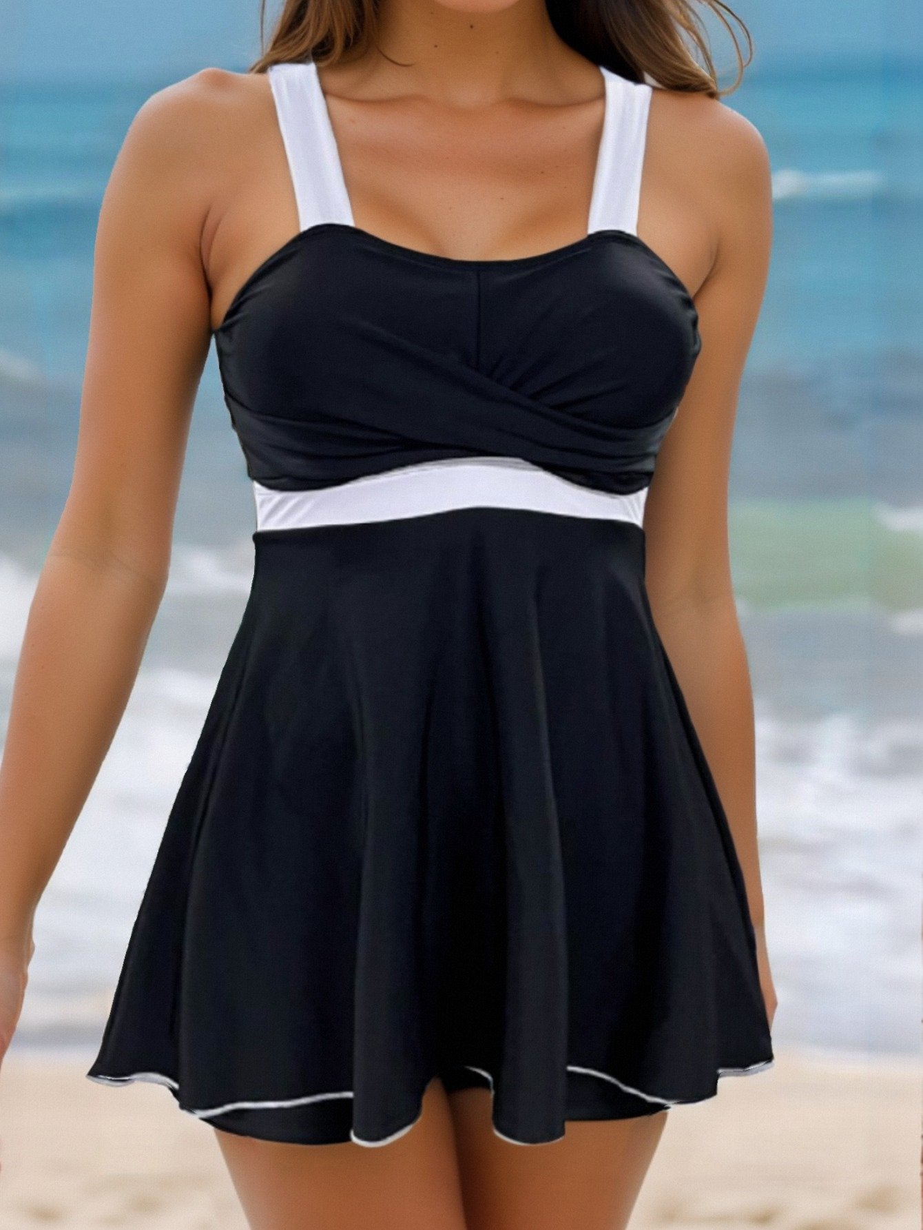 🔥👙Women's V Neck Swimdress