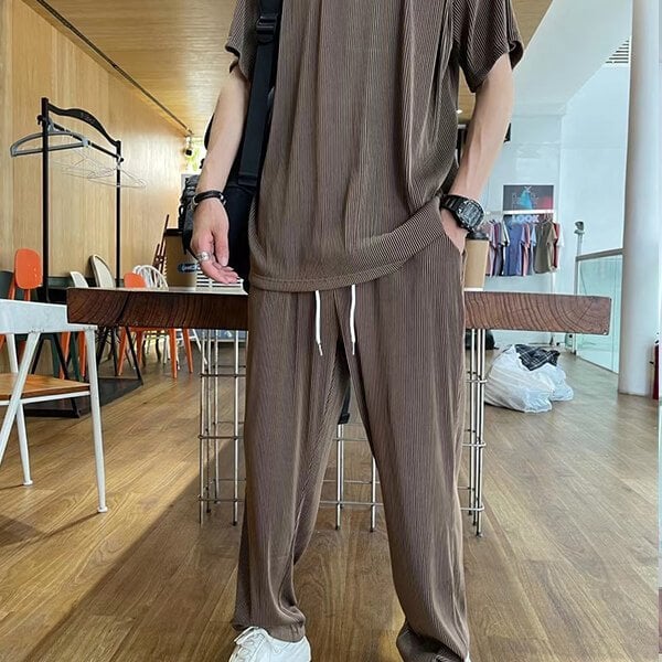 🔥Summer Hot Sale 🔥Ice Silk Male Casual Suit