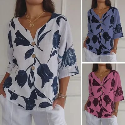 💕Mother's Day Hot Sale 49% OFF🌷Printed V-neck Tunic Top🌷