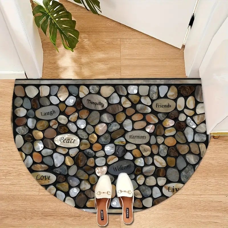 🎁💖Boho Style Semicircular Door Mat - Non Slip Soft Floor Carpet