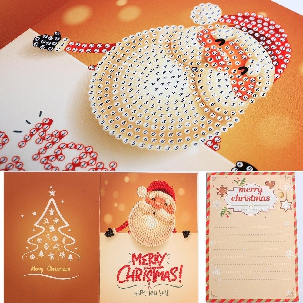 🎅5D Diamond Painting Christmas Cards New Arrival