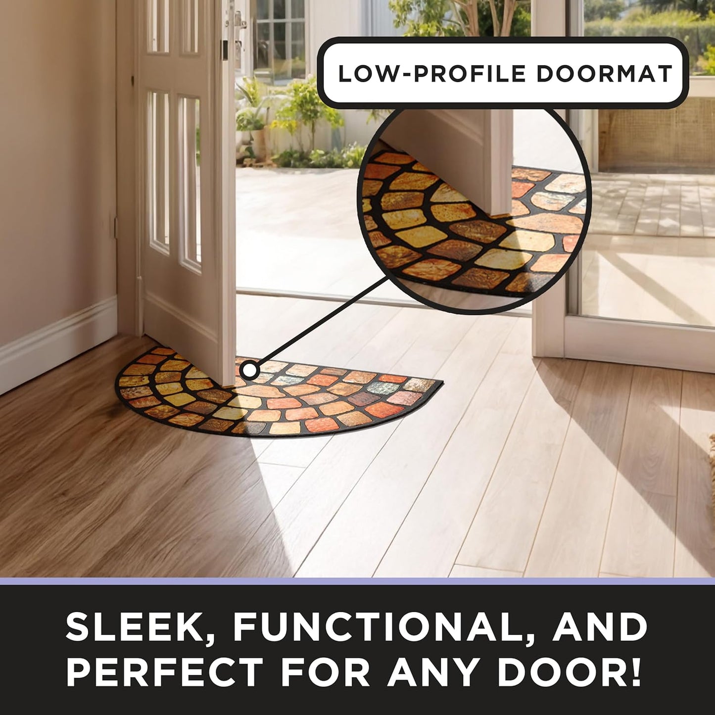 🎁💖Boho Style Semicircular Door Mat - Non Slip Soft Floor Carpet
