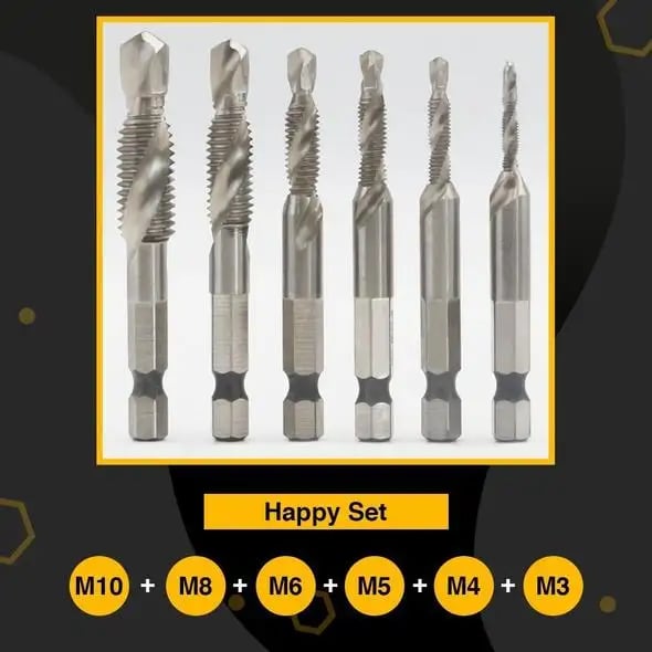 🔥Thread Tap Drill Bits 6Pcs Set