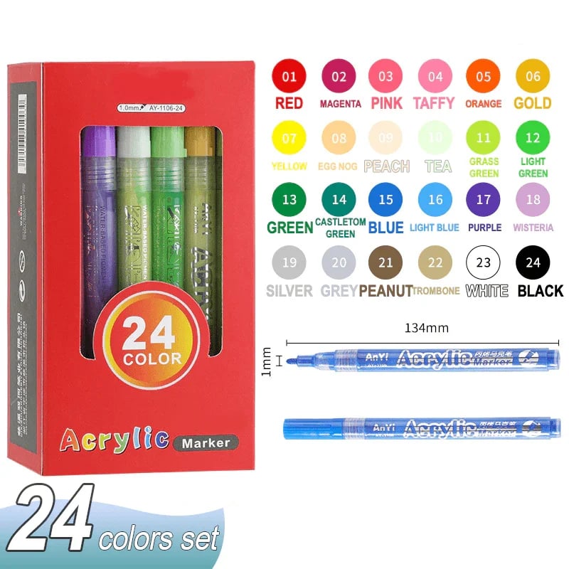 🔥 High Pigmented Acrylic Paint Markers