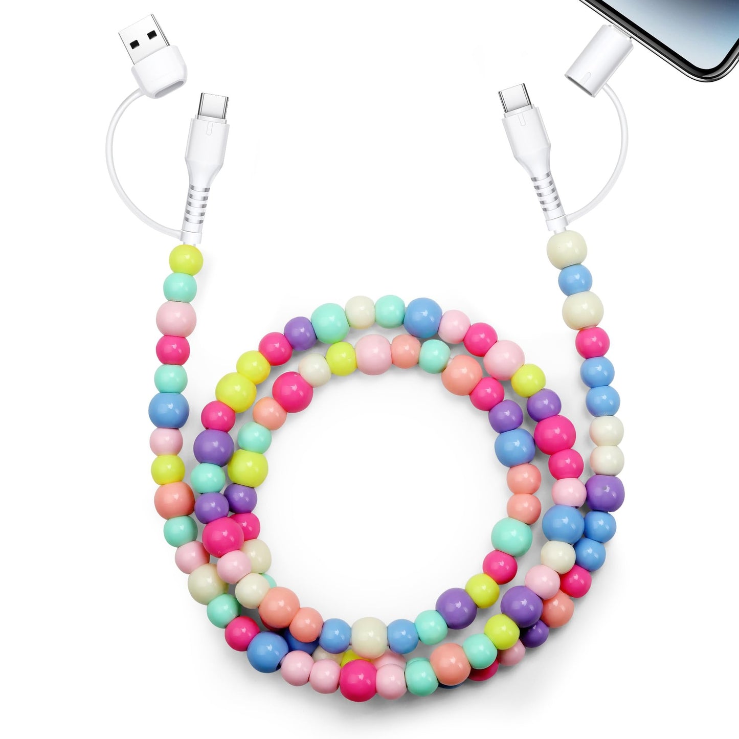 🔥4-in-1 Beaded Charging Cord&fast charging cable 60W
