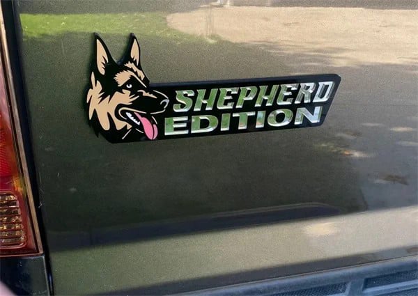 Dog Car Badge Laser Cutting Car Emblem