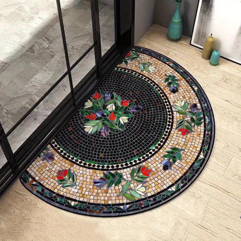 🎁💖Boho Style Semicircular Door Mat - Non Slip Soft Floor Carpet