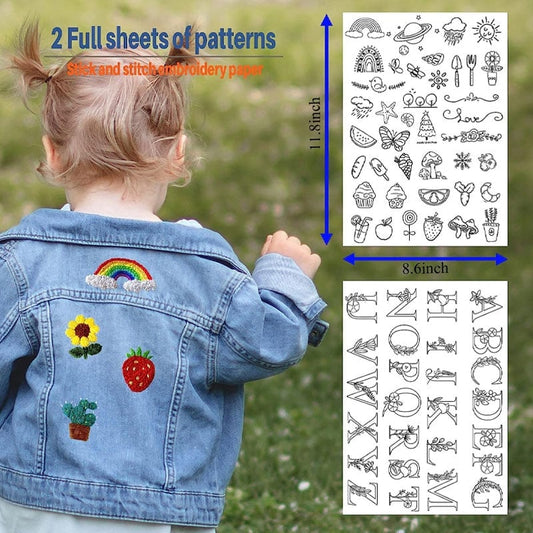 Water Soluble Flower Patterns for Embroidery