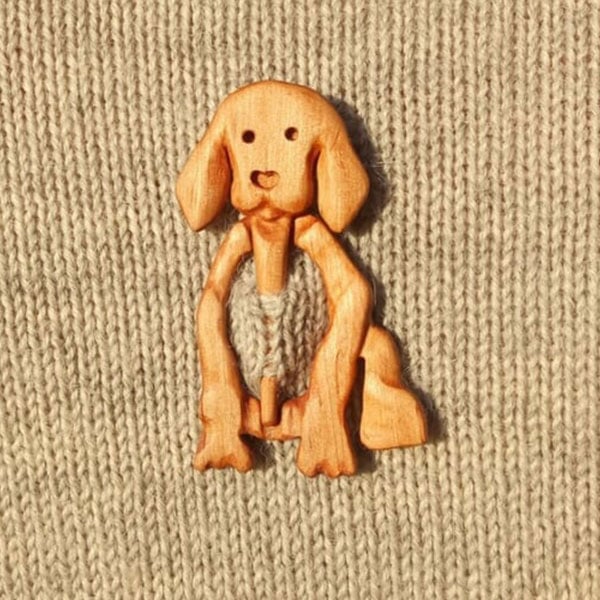 🔥Brooch pin with wooden animal pattern (sweater clip)