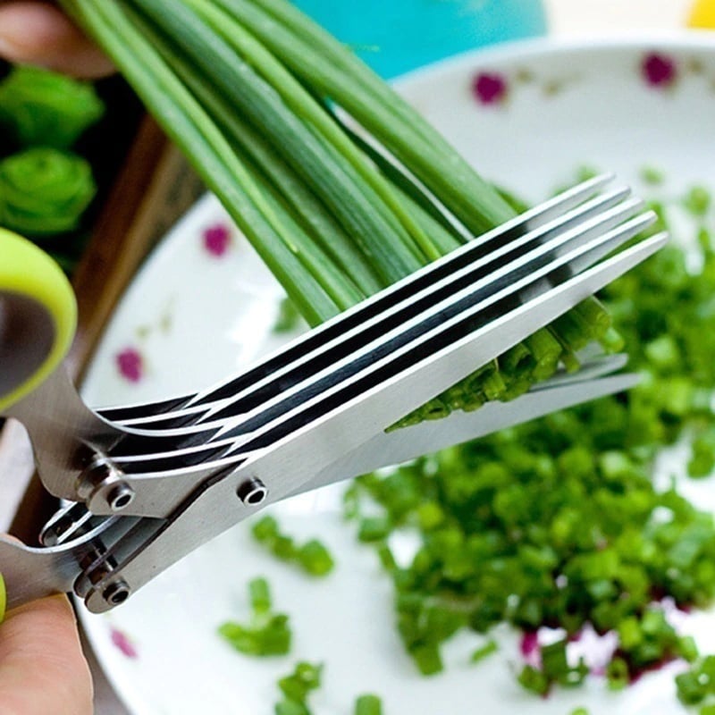 🔥Biggest year-end offer🔥 5 Blade Kitchen Salad Scissors 🥂Turning cooking into fun🍳