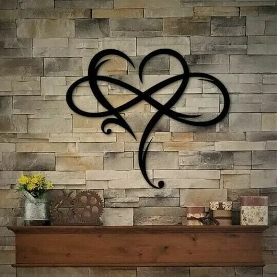 💞 Infinity heart - Steel wall decor Metal Wall art